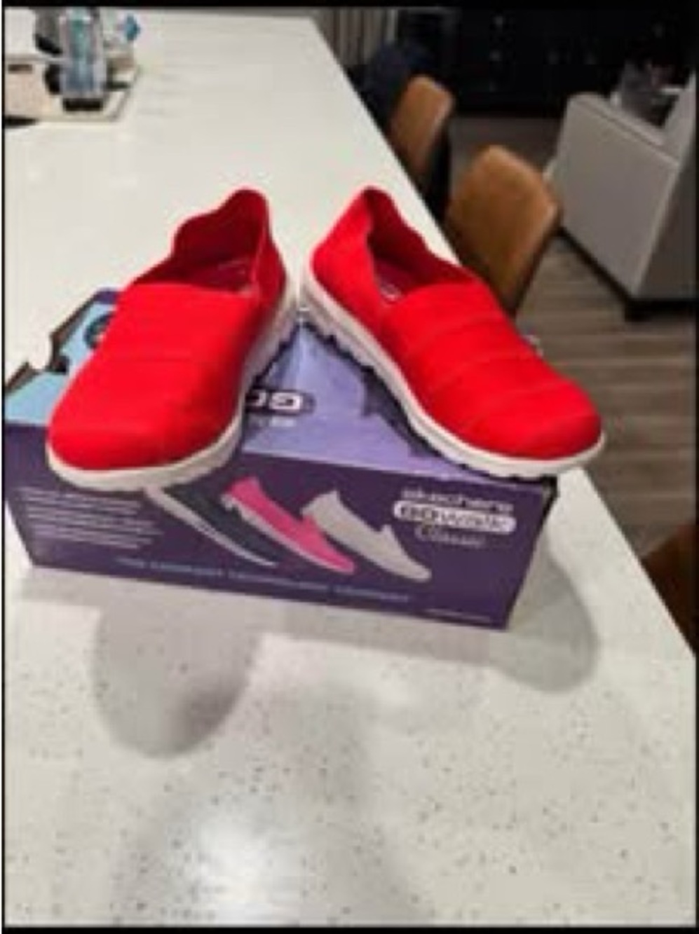 Skechers Go Walk lightweight Red shoes size 5.5 Brand New - Picture 8 of 9